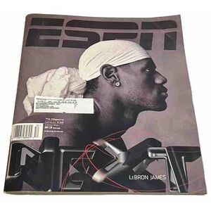 Lebron James ESPN Next December 2002 Magazine Rookie Season With iPod Ad On Back